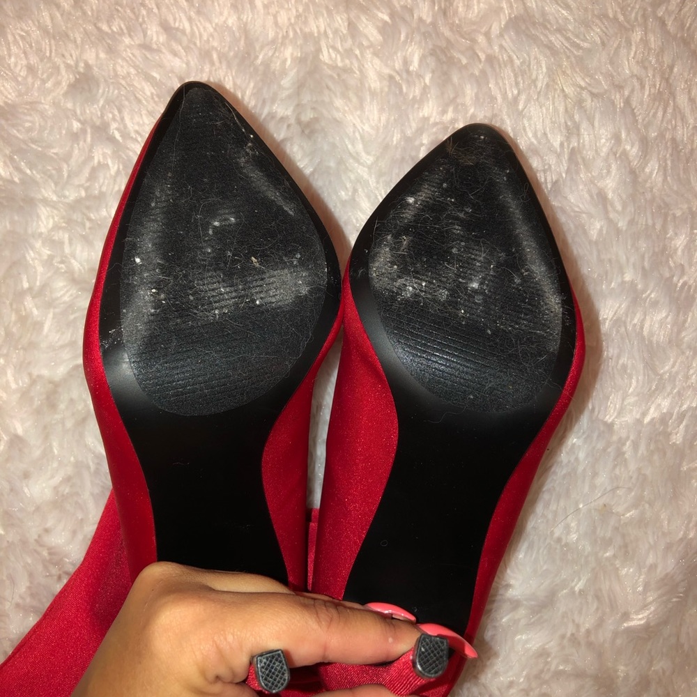 Red Closed Toe Pointed Ankle Boot - image 2